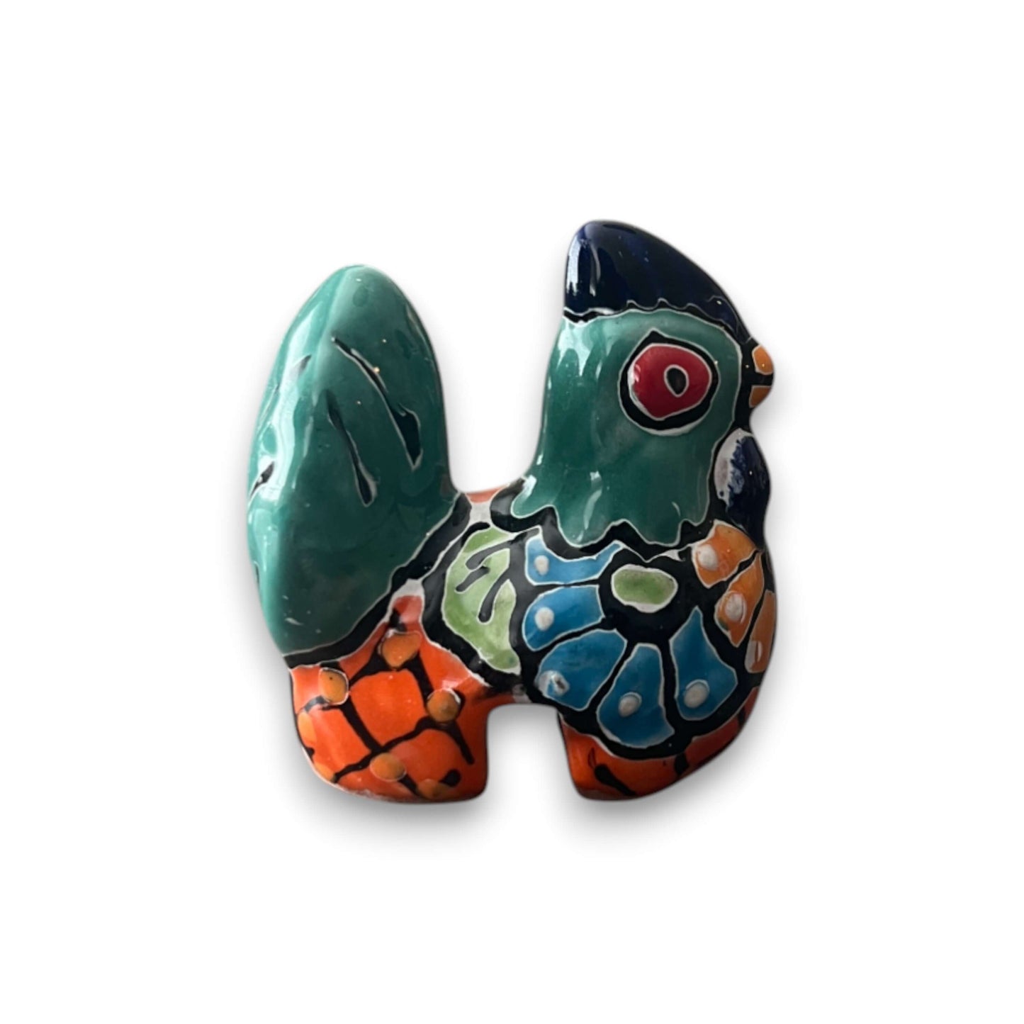 Small Talavera Chicken Pot Hanger | Handmade Mexican Garden Decor
