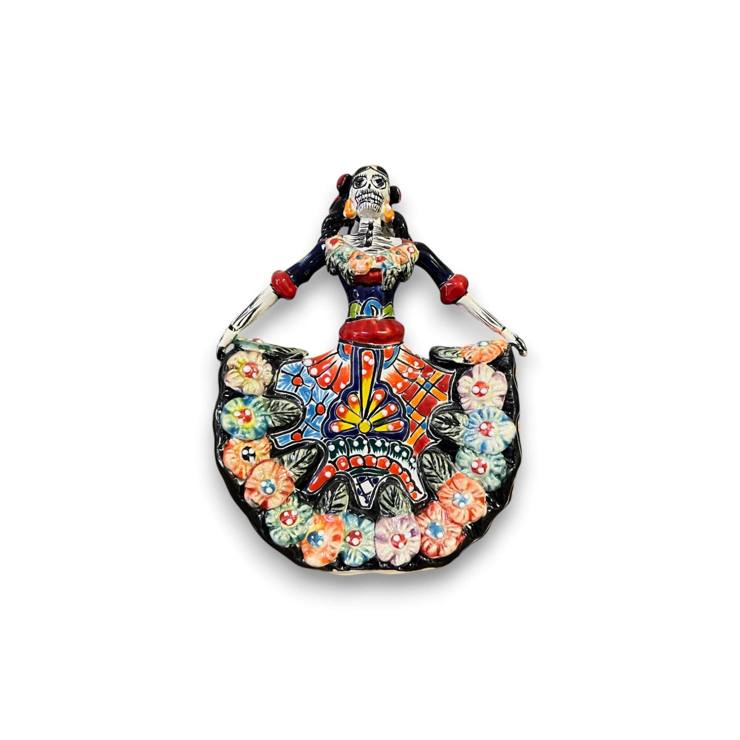 Handmade Talavera Catrina Figurine | Day of the Dead Ceramic Art