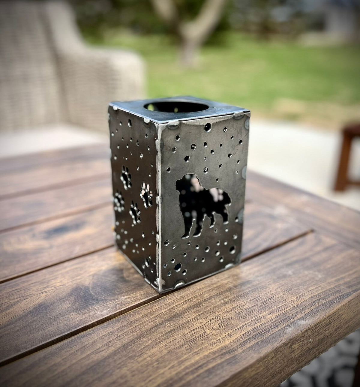 Puppy Cube Steel Hanging Solar Light | 6.5 in. | Pick a Breed