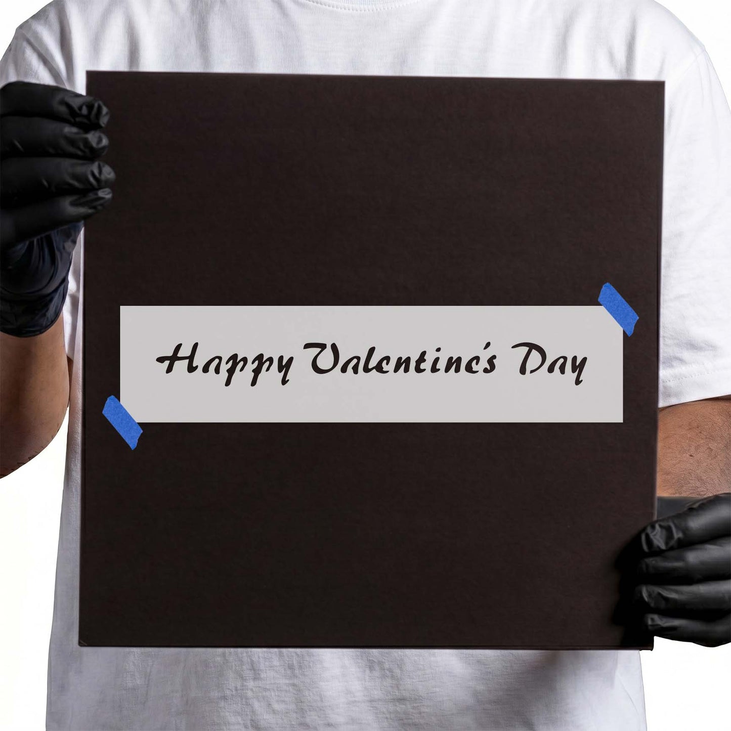 Happy Valentines Day Fancy Text Stencil