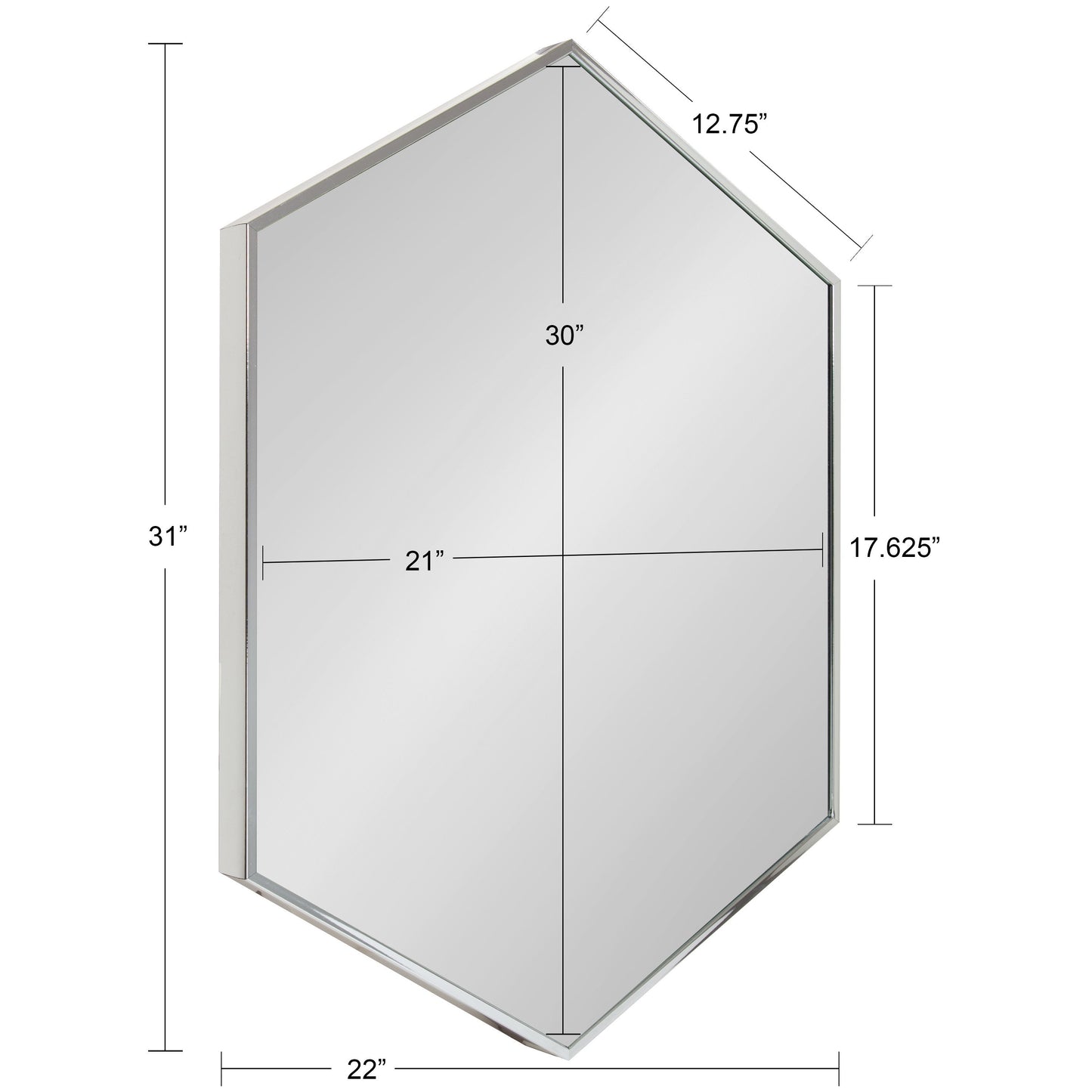Rhodes Framed Hexagon Wall Mirror