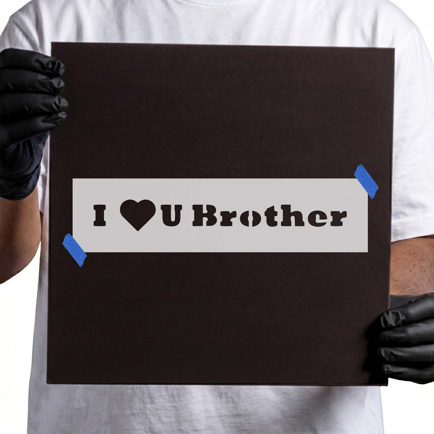 I Heart You Brother Stencil