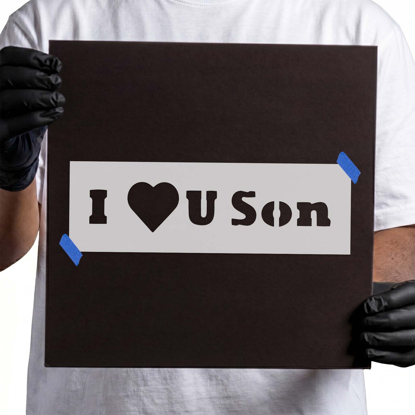 I Heart You Son Stencil