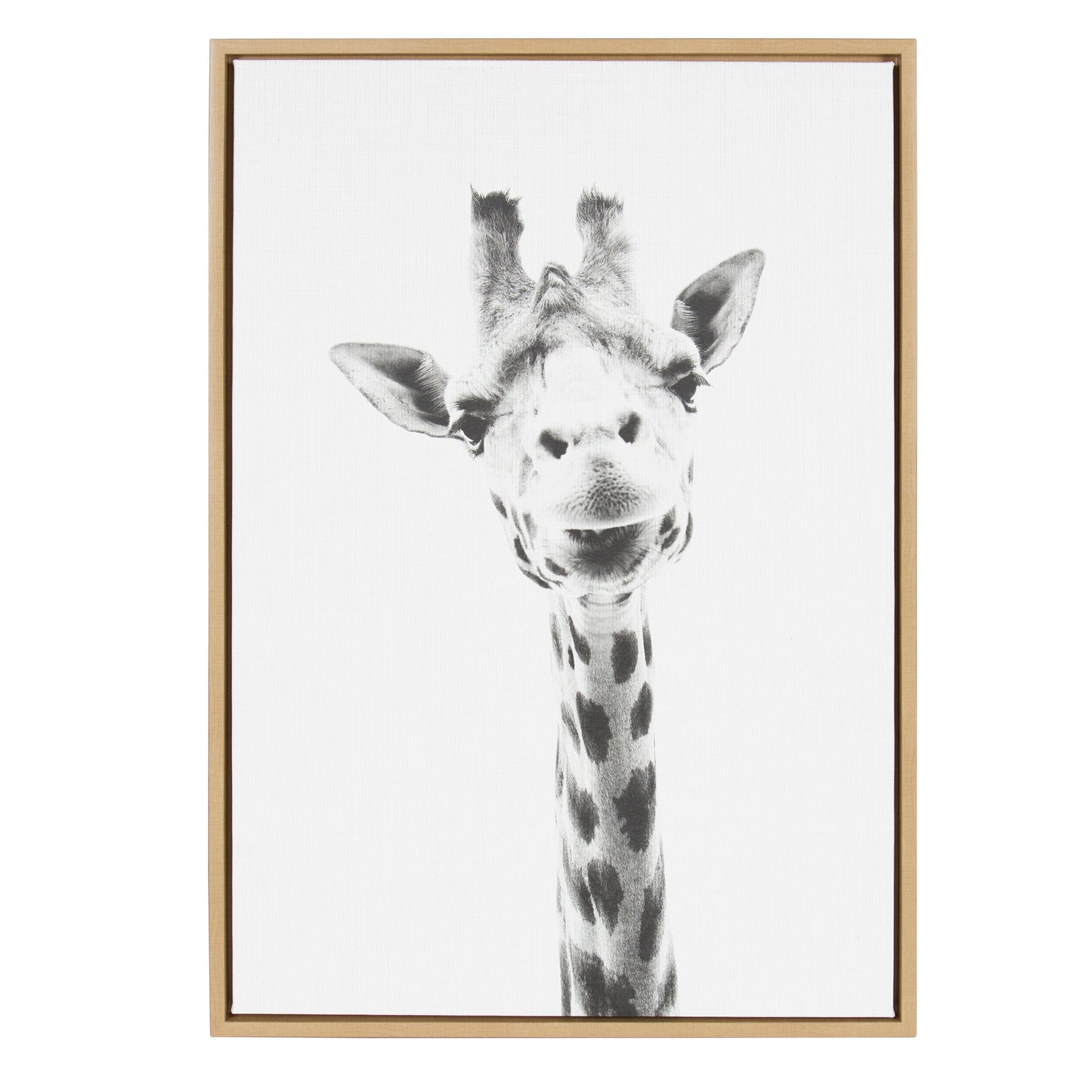 Sylvie Giraffe Framed Canvas by Simon Te of Tai Prints