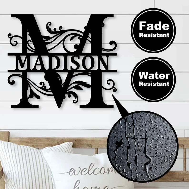 Custom Metal Wall Art - Personalized Wedding Infinity Name Sign