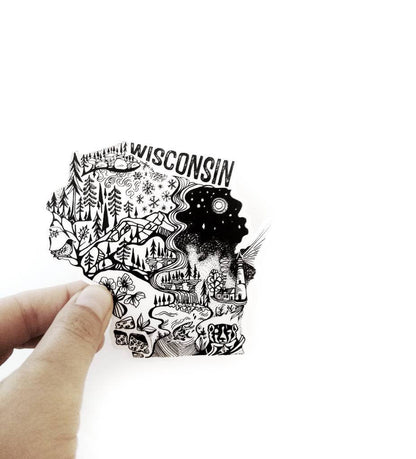 Wisconsin State  4" stickers