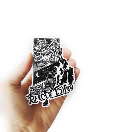 Rhode Island State  4" sticker