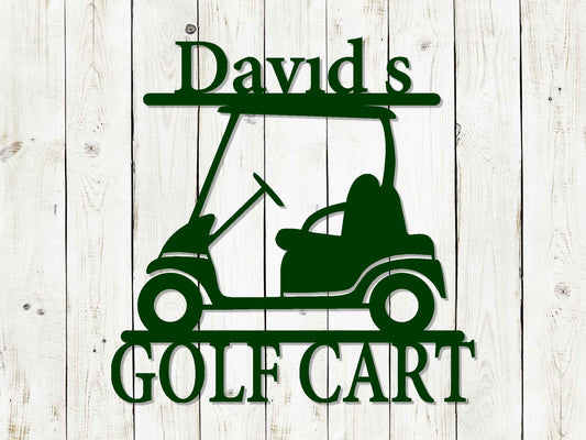 Golf Cart Custom Metal Sign | Personalized Golf Decor