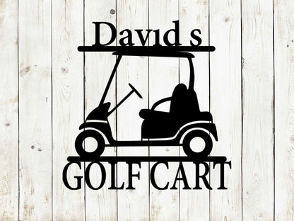 Golf Cart Custom Metal Sign | Personalized Golf Decor