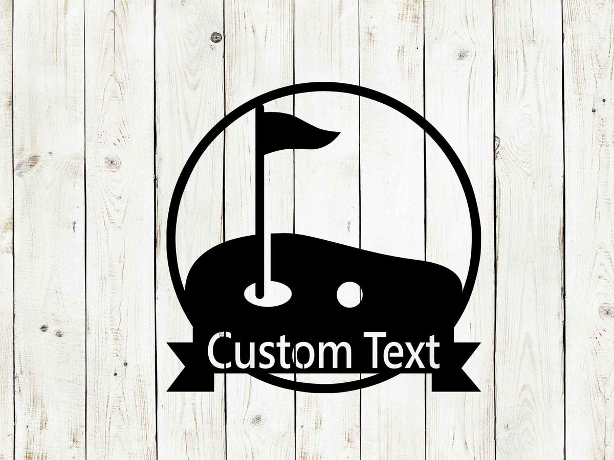 Golf Hole Custom Monogram Steel Sign