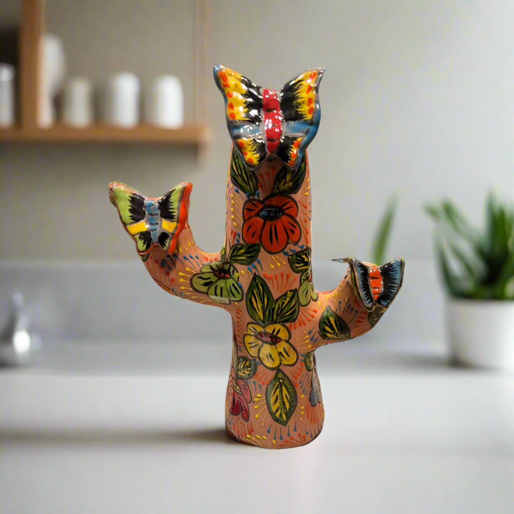aCactus Statue | Colorful Handmade Mexican Art