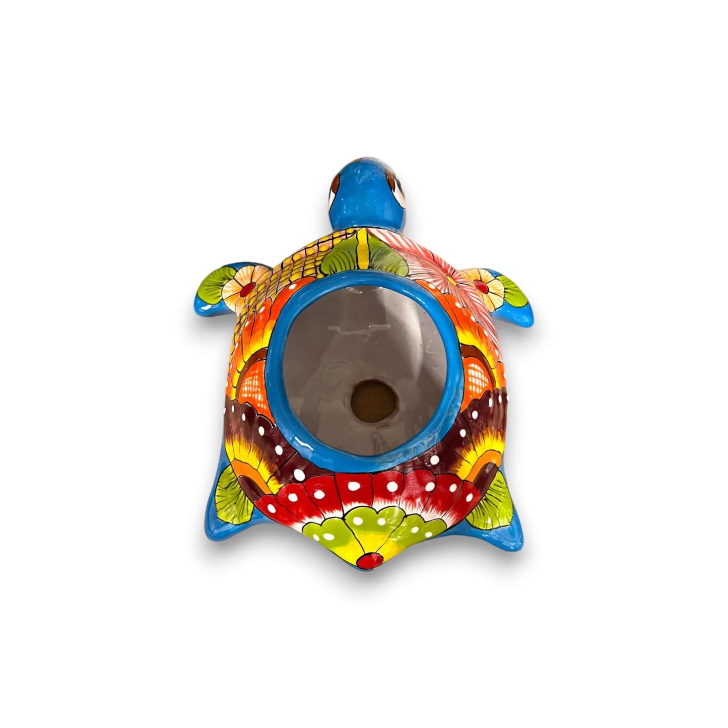 Small Talavera Sea Turtle Planter | Mexican Turtle Pottery