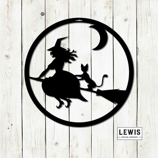 Witch Metal Sign | Halloween Door and Wall Decor