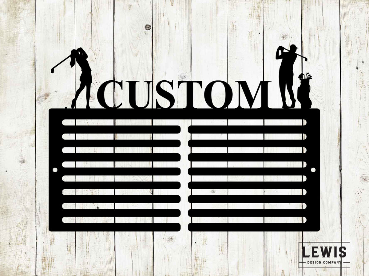 Custom Golf Scorecard Display | Personalized Metal Golf Decor
