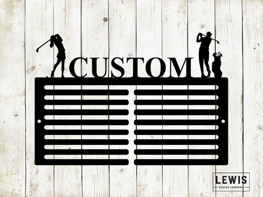 Custom Golf Scorecard Display | Personalized Metal Golf Decor
