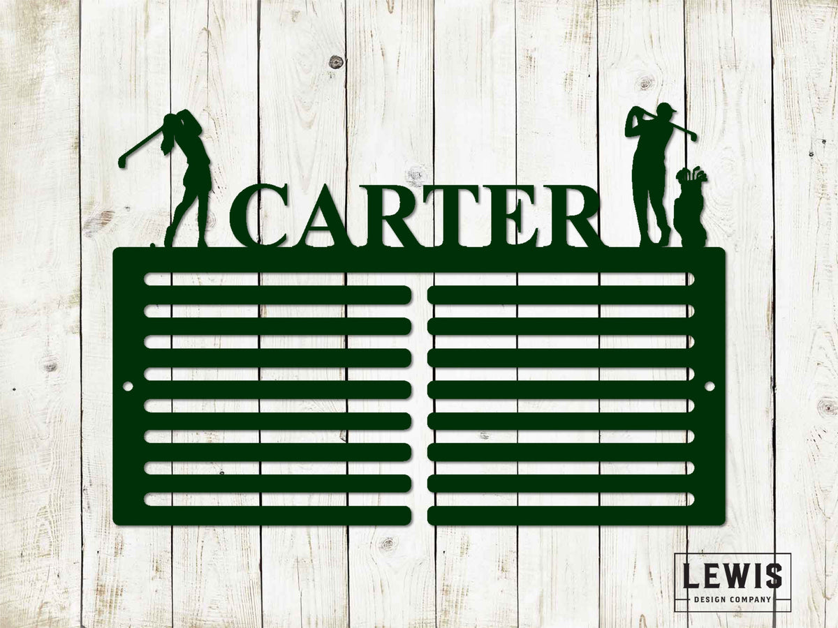 Custom Golf Scorecard Display | Personalized Metal Golf Decor