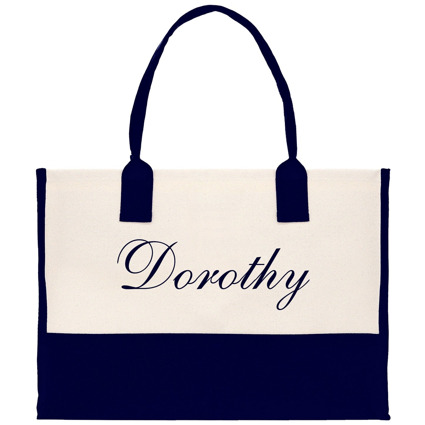 Monogram and Personalized Name Cotton Canvas Tote Bag Initial Tote Bag Letter Tote Bag Birthday Gift Bag Beach Bag Custom Monogrammed Bag
