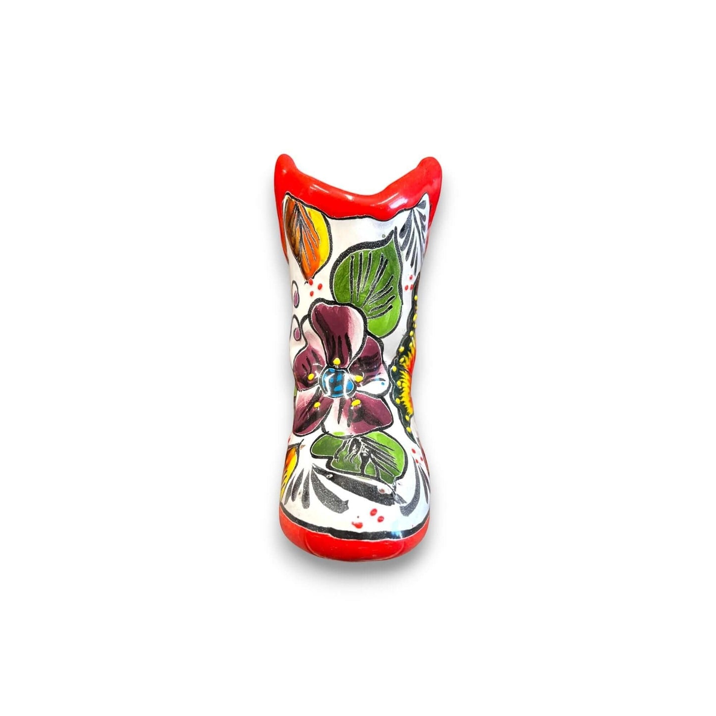 Small Hand-Painted Talavera Mexican Boot Flower Pot | Talavera Planter