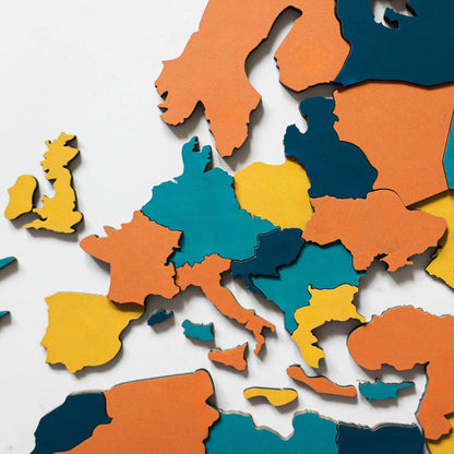 3D Luminous Colored Wooden World Map Indie