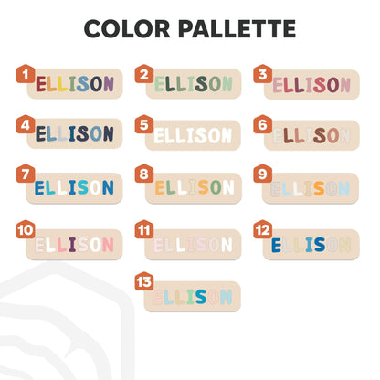 Shape Sorting Name Board