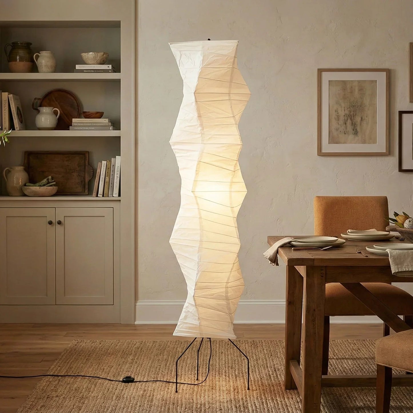 Akari Irregularly Twisted UF4-33N Floor Lamp