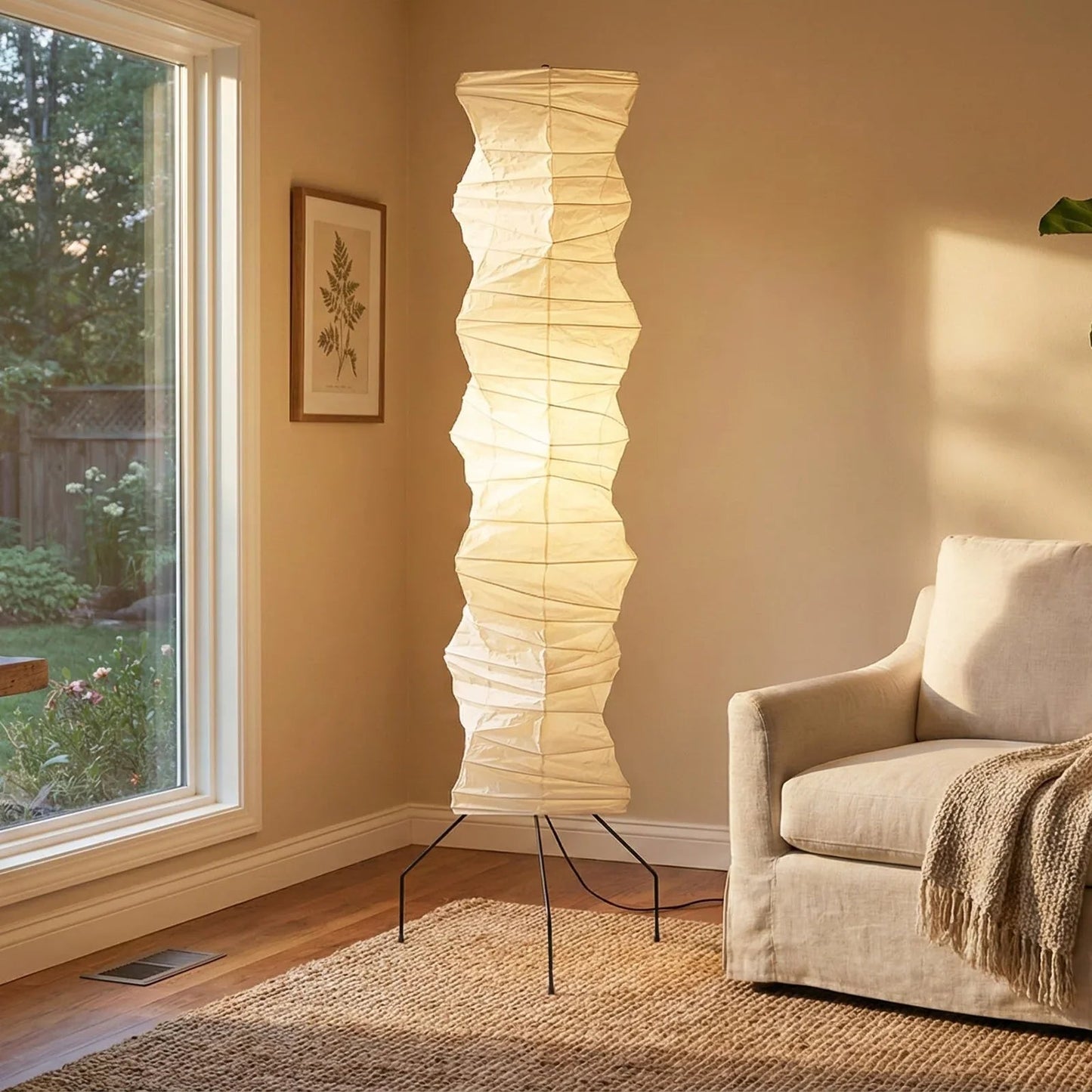 Akari Irregularly Twisted UF4-33N Floor Lamp