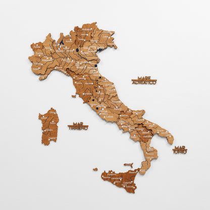 Wooden Map of Italy – Oak