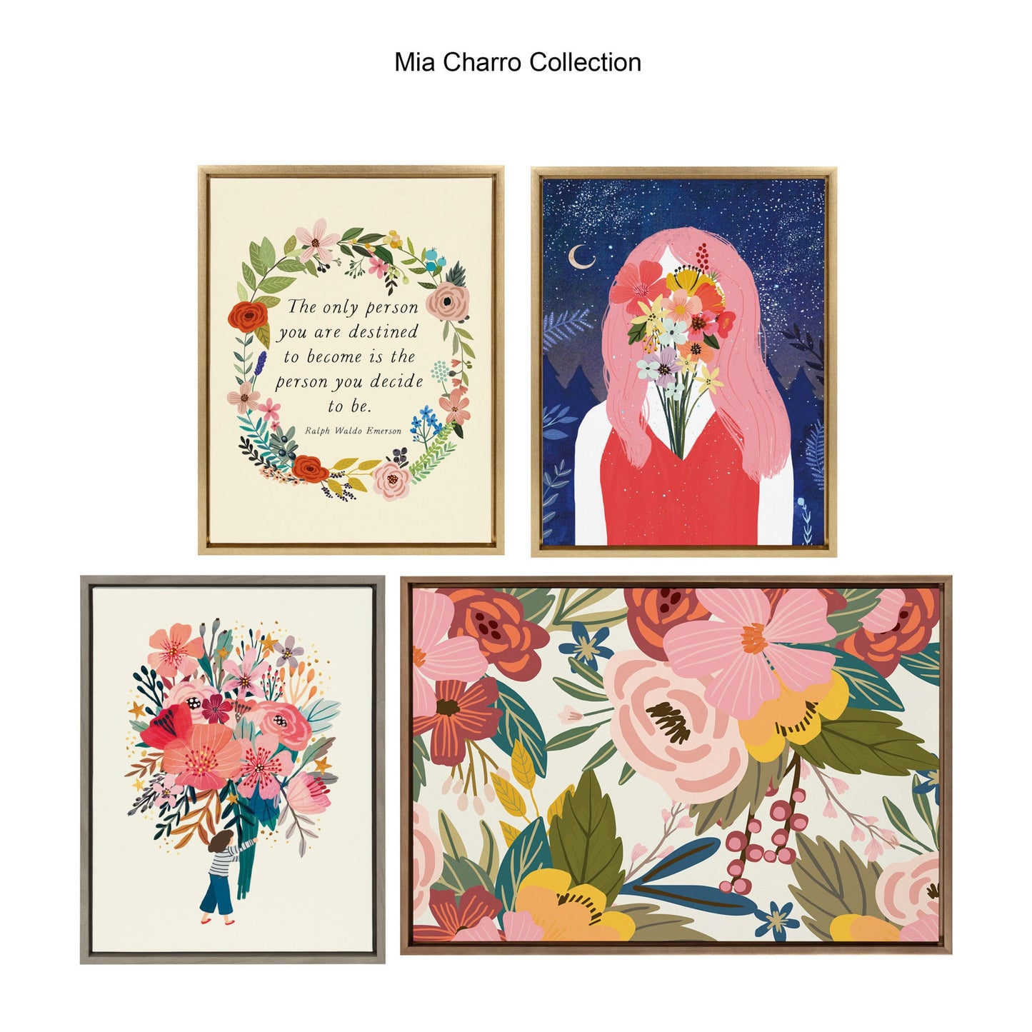 Sylvie MC441 The Only Person Framed Canvas by Mia Charro