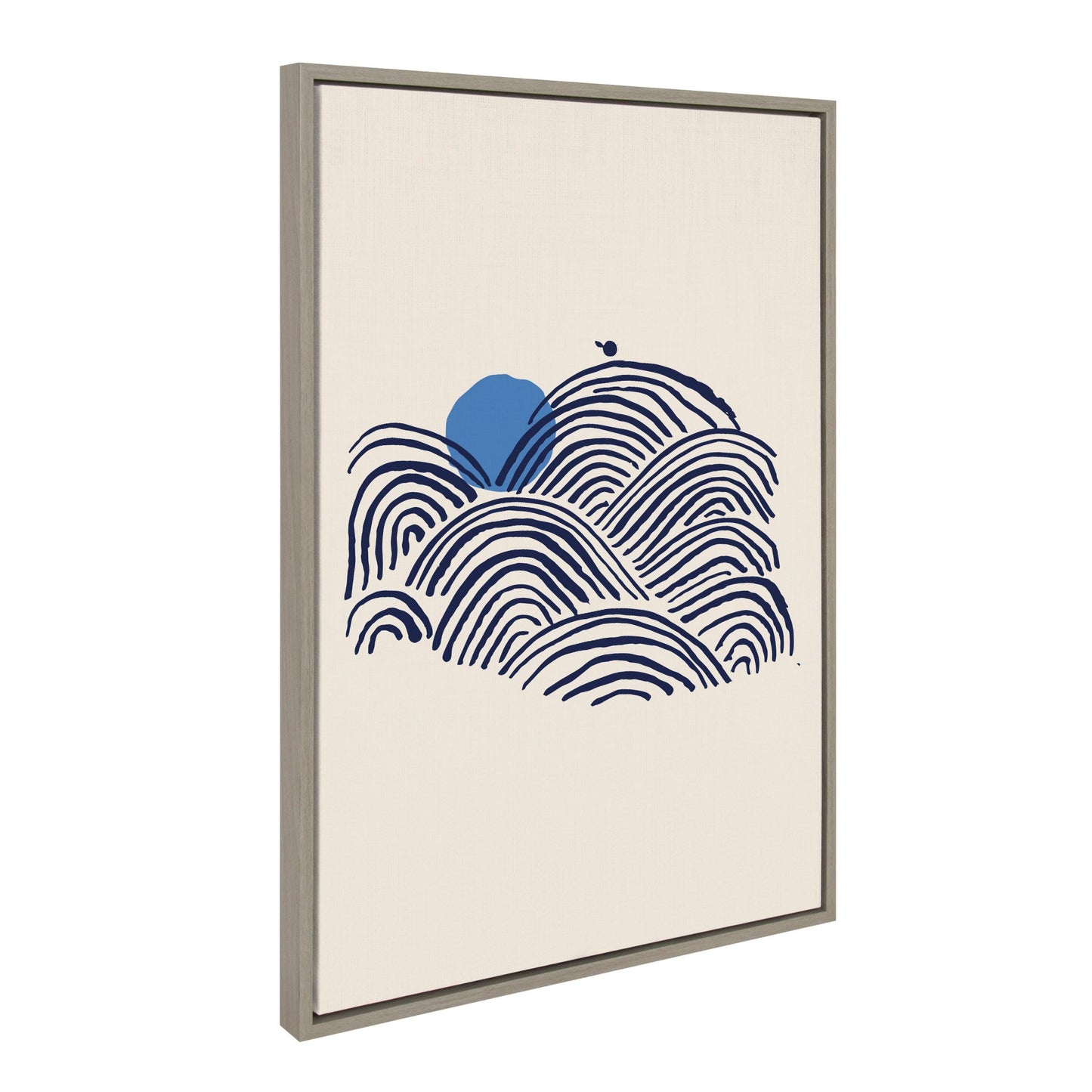 Sylvie Indigo Morning View Framed Canvas by Hannah Beisang