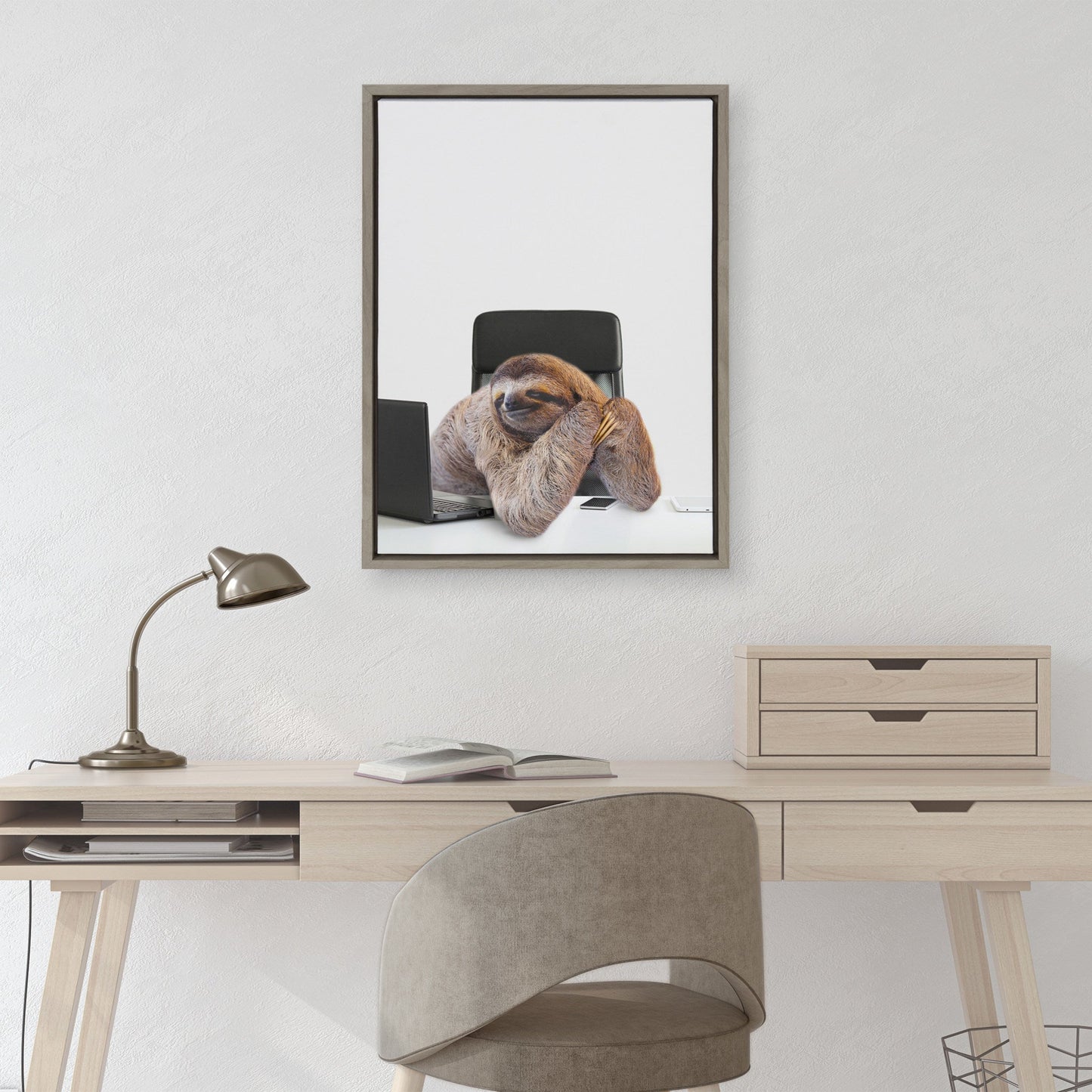 Sylvie Sam Director of Shipping Framed Canvas by The Creative Bunch Studio