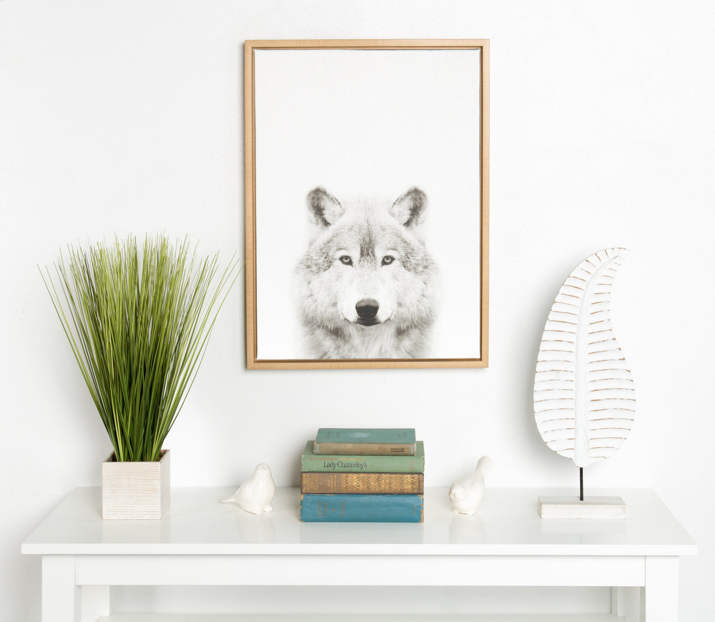 Sylvie Wolf Framed Canvas by Simon Te Tai