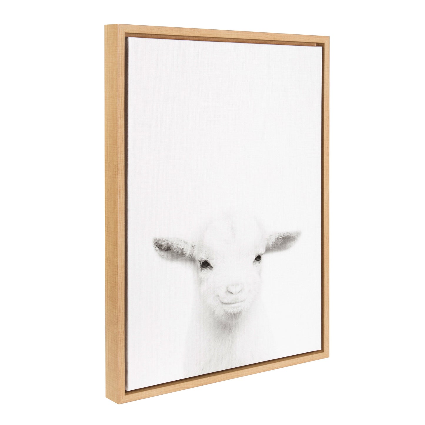 Sylvie Baby Goat Framed Canvas by Simon Te Tai
