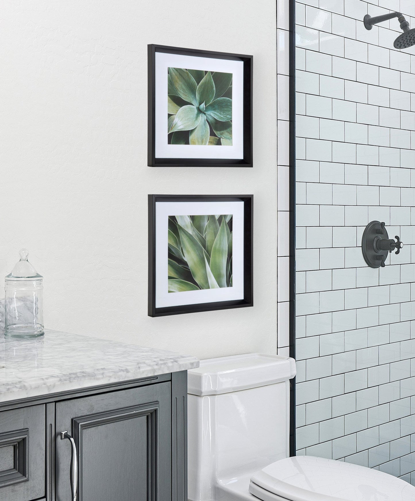 Calter Succulent Leaves Framed Print Art Set by Amy Peterson