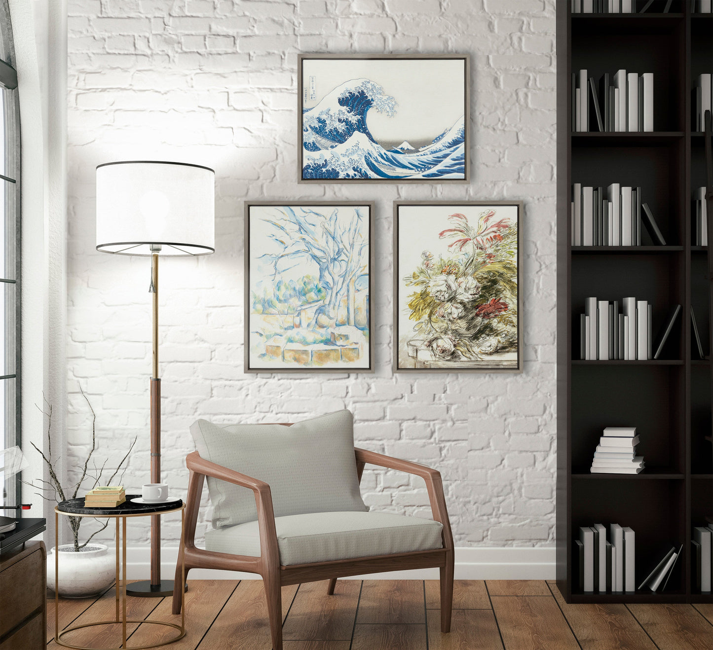 Sylvie Katsushika Hokusai Under the Wave off Kanagawa aka The Great Wave 1830 Framed Canvas by The Art Institute of Chicago