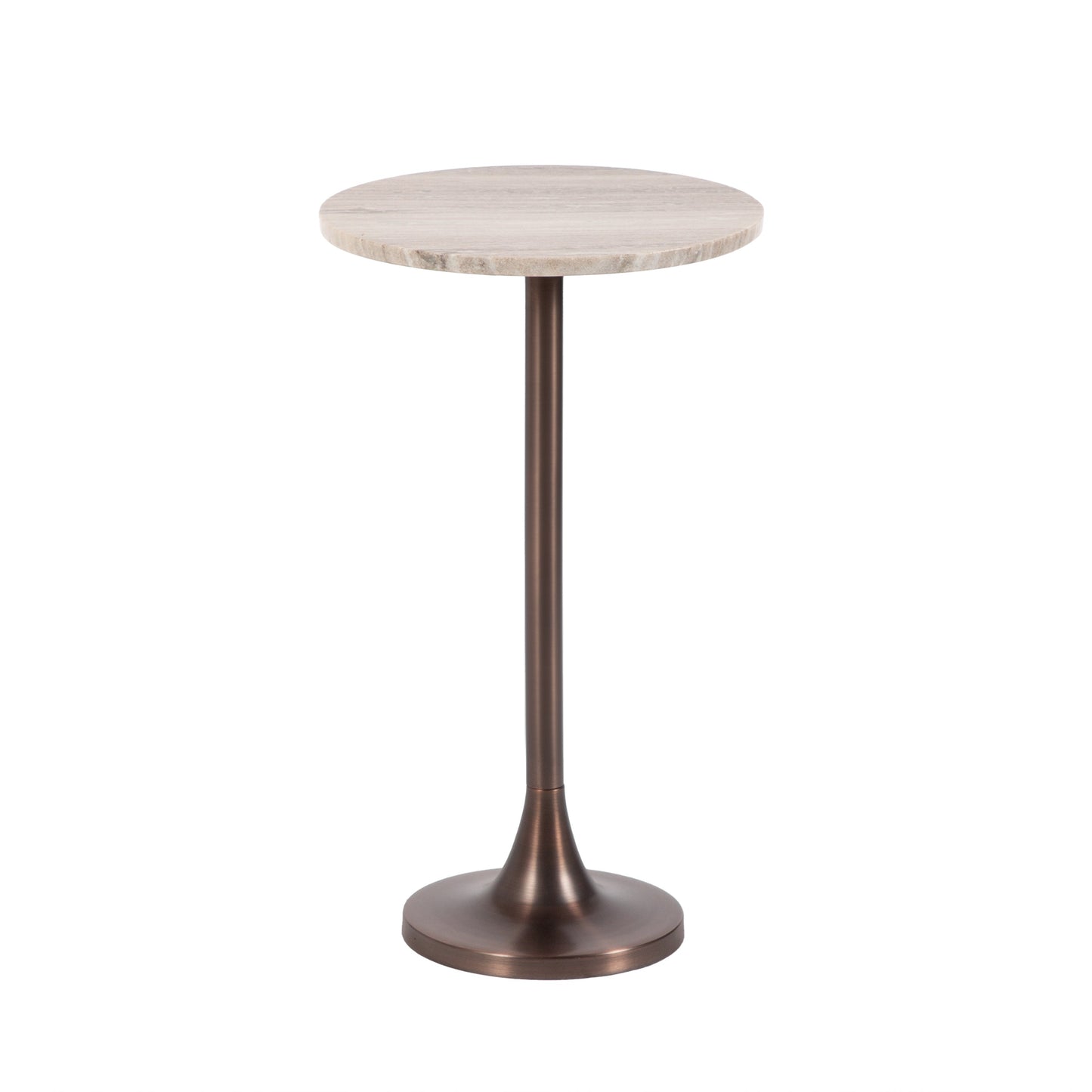 Baronet Round Marble and Metal Table