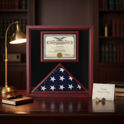 Flag Connections Extra Large Award and Flag Display Case for 3x5 flag