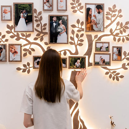 Wooden Led Family Tree - Starlight