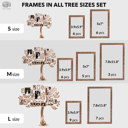 Wooden Led Family Tree - Starlight