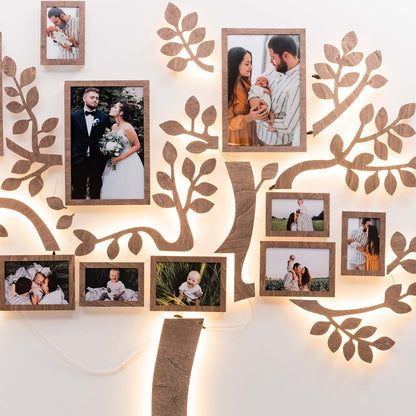 Wooden Led Family Tree - Starlight