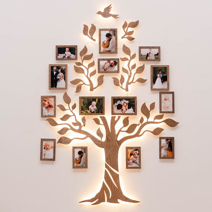 Wooden Led Family Tree - Nova