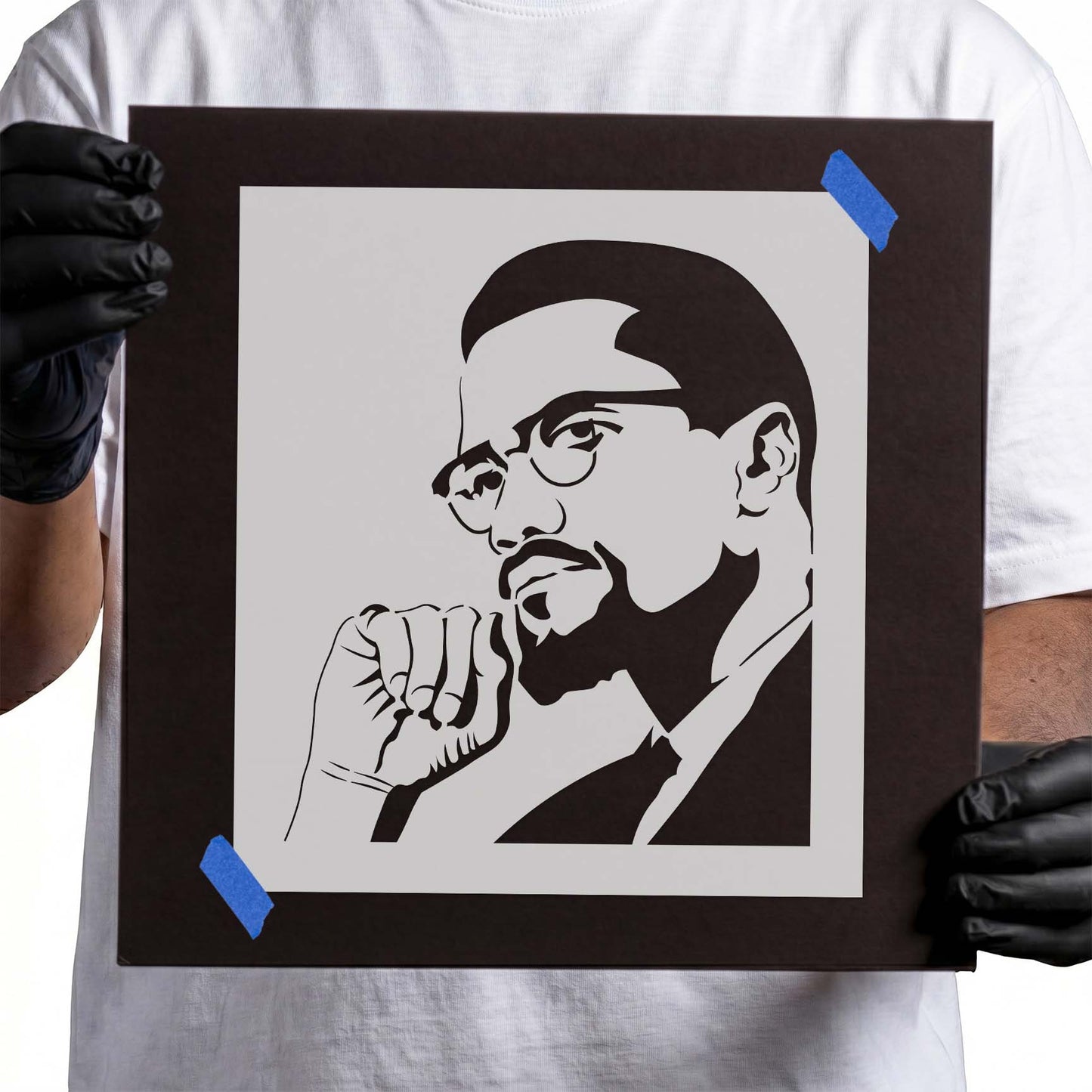 Malcom X Stencil