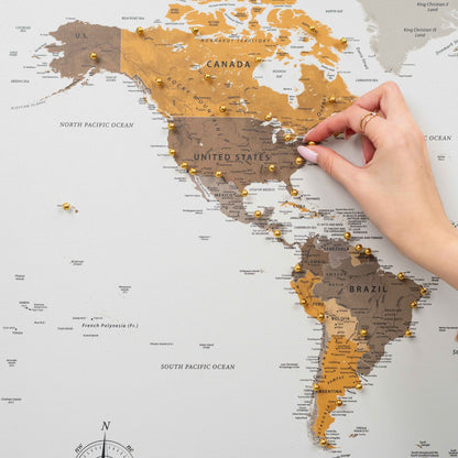 World Map on Canvas - Desert