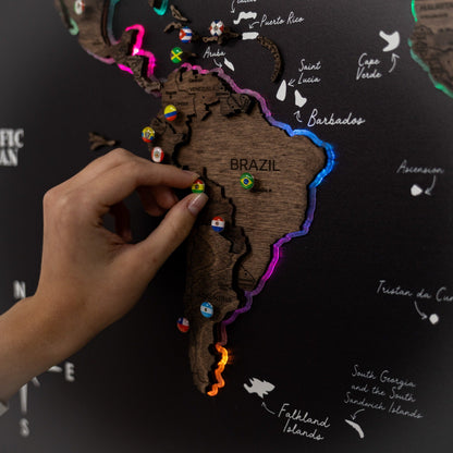 Map on Board LED 2.0 Dark Walnut
