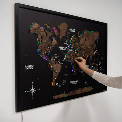 Map on Board LED 2.0 Dark Walnut