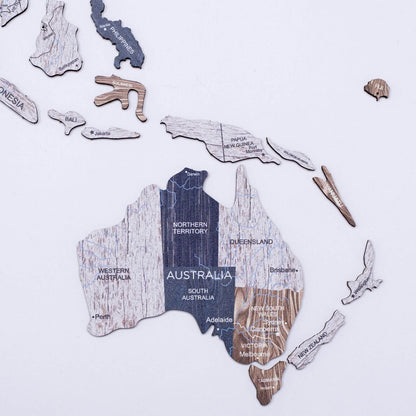 2D Wooden World Map Mystery