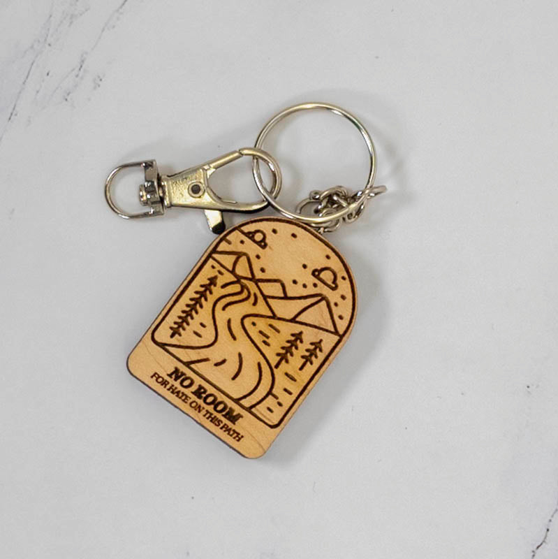 Wood Keychain | No Hate Trail - Arch