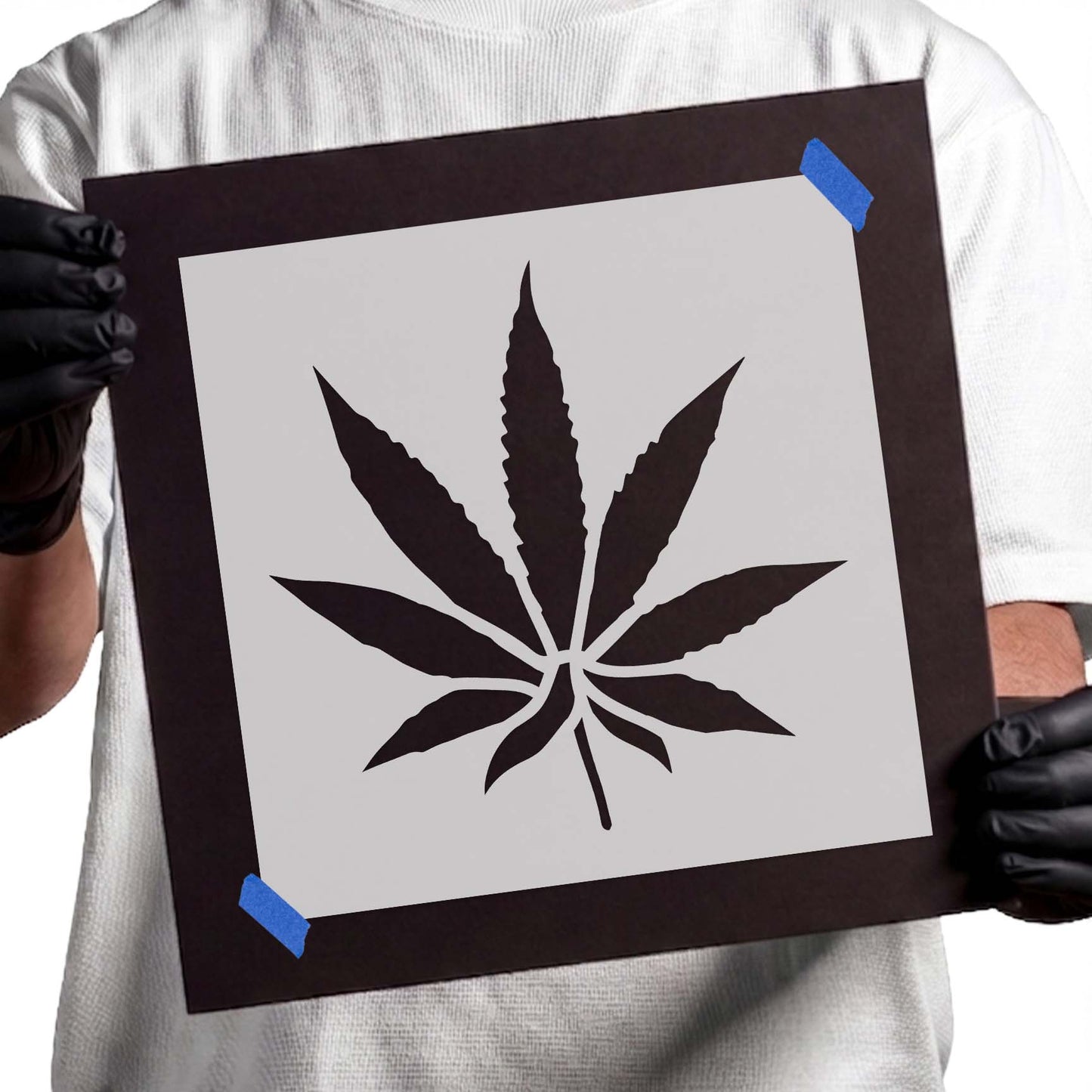 Marijuana Cannabis Leaf Stencil