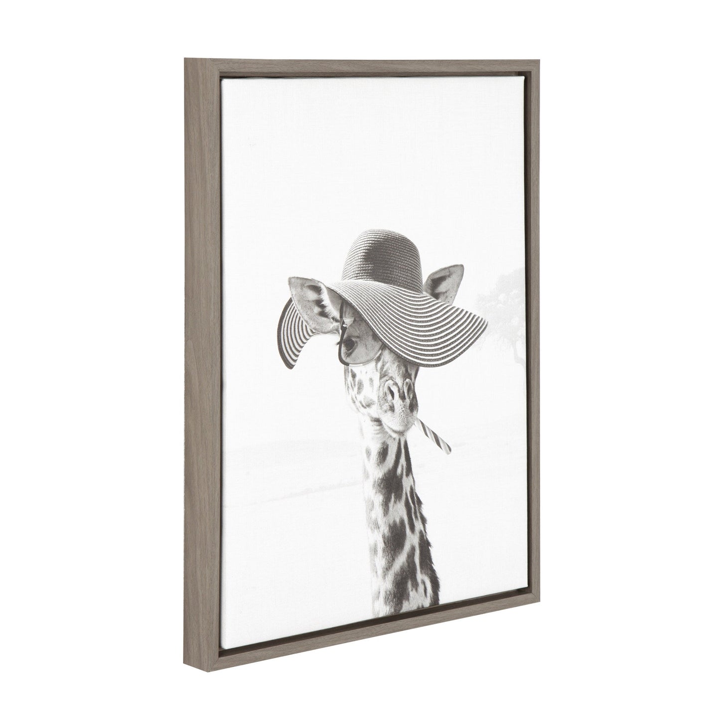 Sylvie Sarifa Giraffe Framed Canvas by Simon Te of Tai Prints
