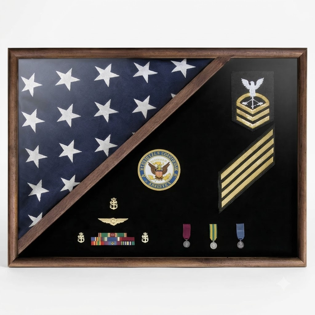 MEMORIAL FLAG CASE - FOLDED CORNER.