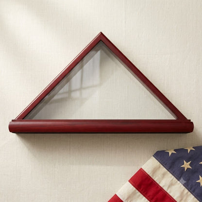 Wood and Acrylic Flag Display Case for 5' x 8' Banners – Mahogany